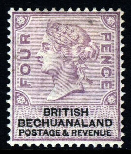 BRITISH BECHUANALAND QV 1888 Four Pence Lilac & Black SG 13 MINT