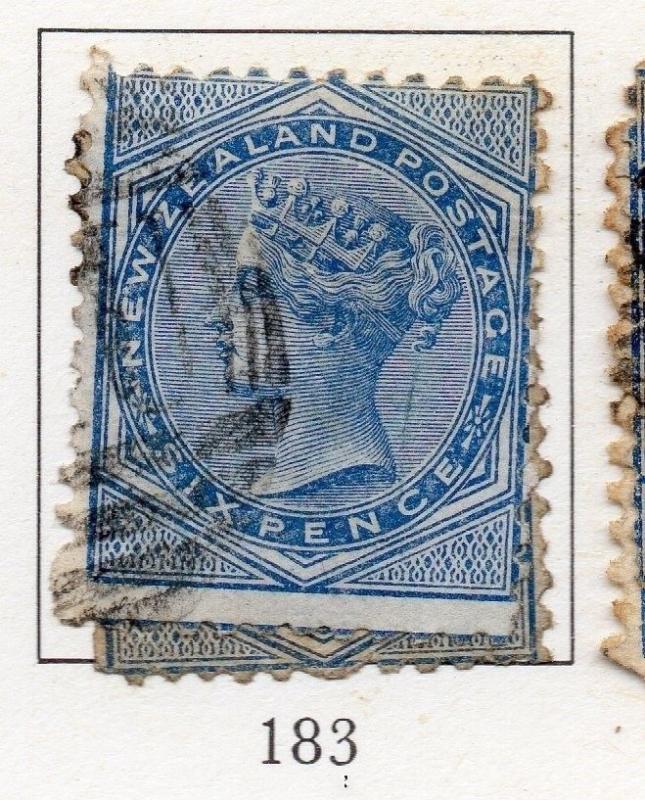 New Zealand 1874-78 Early Issue Fine Used 6d. 200221