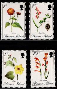 Pitcairn Islands Scott 110-113 MH* Flower stamp set
