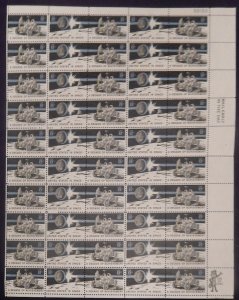 US #1434-1435 8c Space Achievement, F-VF NH or better,  FULL SHEET, post offi...