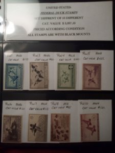 United states Federal Duck Stamps 58 Diffrent  cat val $3,430.00