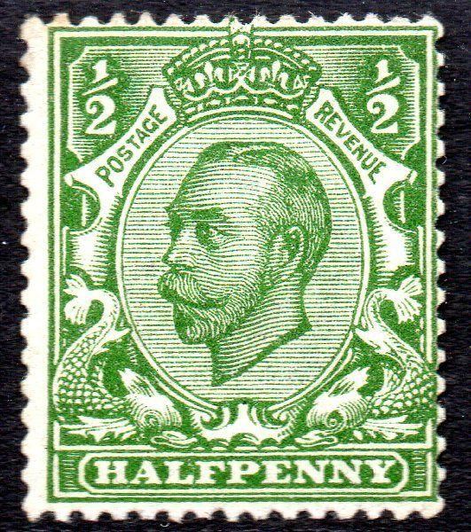 SG 338: 1912 ½d Deep Green N4/3 Unmounted Mint 