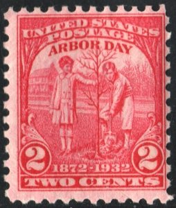 SC#717 2¢ Arbor Day Single (1932) MLH