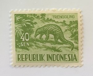 Indonesia 1956  Scott 451 MH - 40s, Sunda Pangolin, Trenggiling