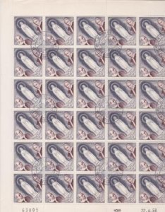 monaco 1958 first  day  special cancelled stamp sheet R19883
