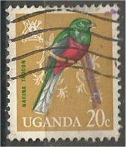 UGANDA, 1965, used 20c, Birds, Scott 100