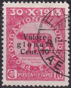 Fiume 1920 Sc 74B used third overprint