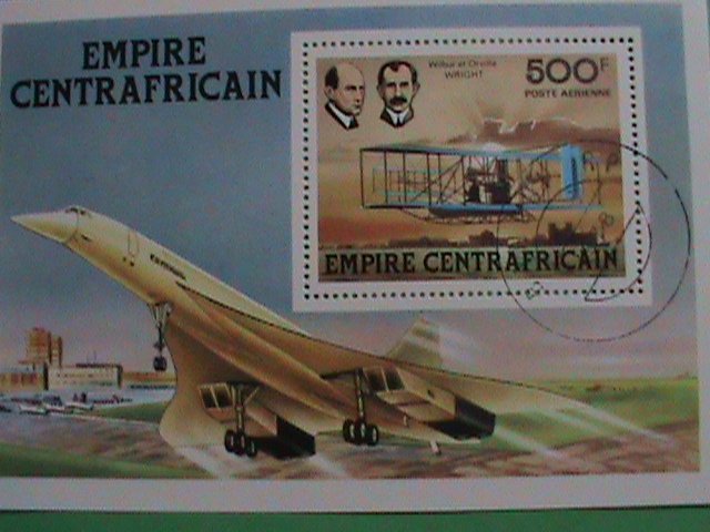 CENTRAL AFRICA STAMPS: 1978- THE WRIGHT BROTHERS & THEIR FIRST FLIGHT STAMP S/S