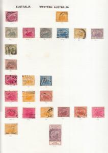 WESTERN AUSTRALIA ALBUM PAGE VALUES BETWEEN SG49 AND SG172 USED