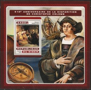 NIGER 2016 510th MEMORIAL ANN OF CHRISTOPHER COLUMBUS SOUVENIR SHEET  MINT NH