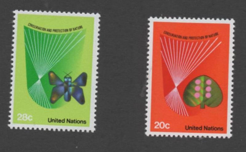 SCOTT 390-391  singles   MNH UN New York 1982