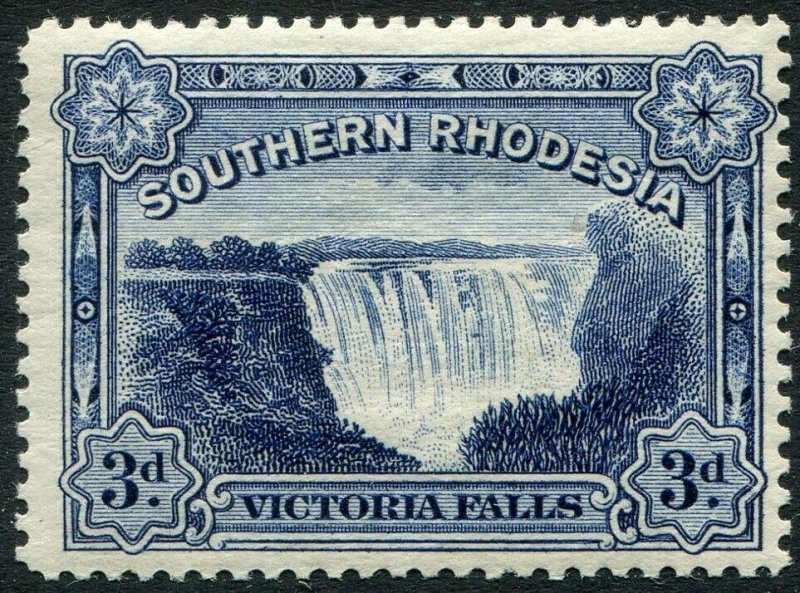 SOUTHERN RHODESIA-1932 3d Deep Ultramarine Sg 30 MOUNTED MINT V48910