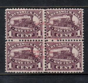 New Brunswick #6a Used Fine Scarce Block