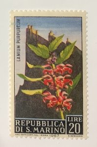 San Marino 1967 Scott 657 MNH - 10L,  Flowers, Purple deadnettle