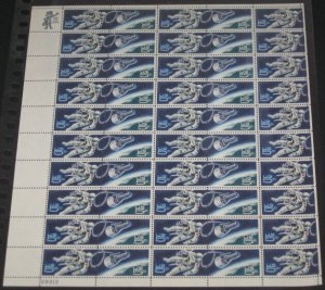 US #1331-2 5¢ Space Twins, Complete sheet of 50, og, NH