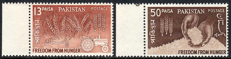 Pakistan 176-177, MNH. FAO Freedom from Hunger campaign, 1963