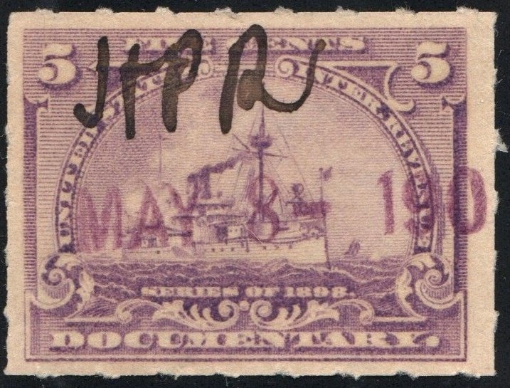 R167 5¢ Documentary Stamp (1898) Used