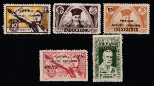 Vietnam a small MH lot of Indo-China overprinted