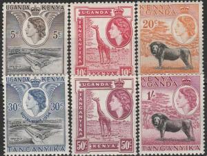 KUT #103-4, 107-8, 110, 112 F-VF Unused CV $14.25 (A17611)