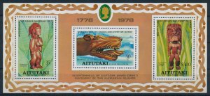 [116616] Aitutaki 1978 200th Disc of James Cook of Hawaiian islands Sheet MNH