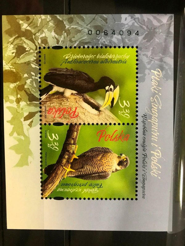 POLAND 2019 Birds Mini Sheet Block MNH (W2622s