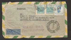 BRAZIL TO USA - TRAVELED AIRMAIL LETTER - 1946. (8)