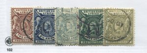 British East Africa 1896 various values to 8 annas used