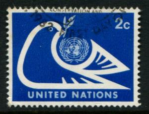 249 UN NY 2c Dove and UN symbol, used