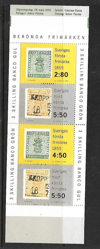 SWEDEN, 1945A, MNH, COMPLETE BOOKLET