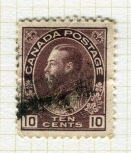 CANADA; 1911-22 early GV issue used Shade of 10c. value