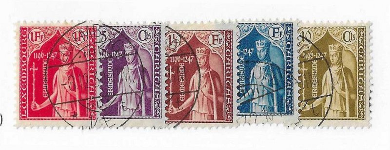 Luxembourg Sc #B50-B54 set of 5 used VF