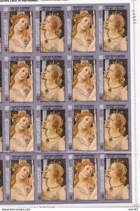 Aden - Kathiri State Hadhramaut  Art Paintings Botticelli MNH Perf+Imperf 16172