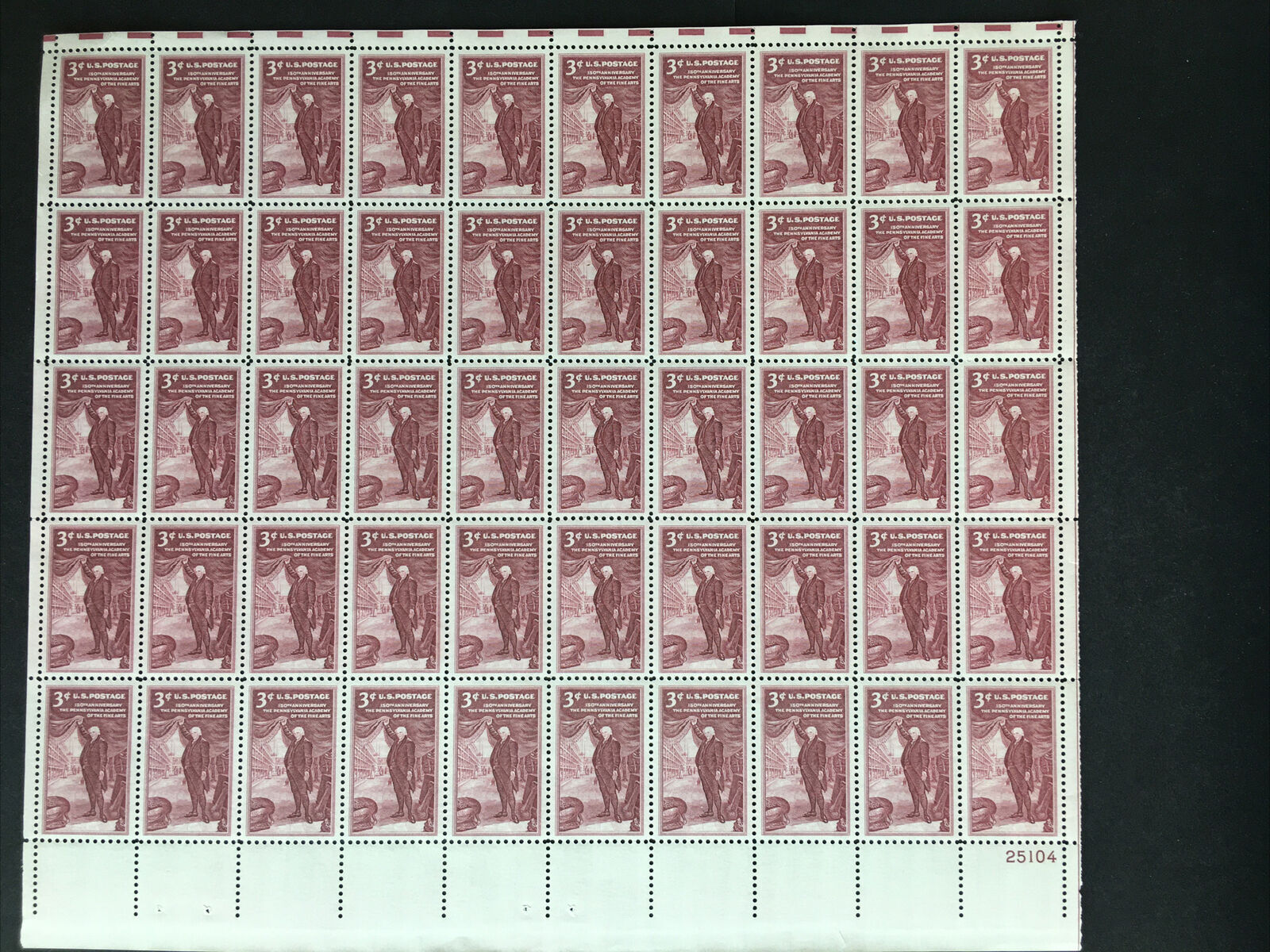 1954 sheet, Pennsylvania Academy Fine Arts Sc# 1064 / HipStamp