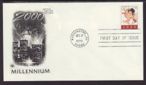 US 3369 Millennium 1999 PCS U/A FDC