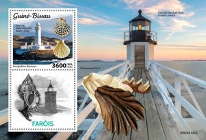 Guinea-Bissau - 2023 Lighthouses and Seashells - Stamp Souvenir Sheet GB230132b
