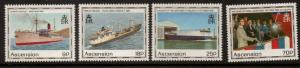 ASCENSION SG531/4 1990 MAIDEN VOYAGE OF ST. HELENA MNH