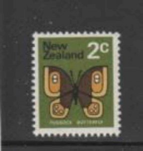 NEW ZEALAND #440 1970 2c TUSSOCK BUTTERFLY MINT VF NH O.G
