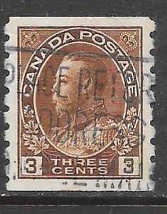 Canada 129: 3c George V, used, F-VF