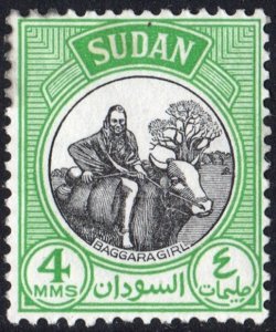 Sudan SC#101 4M Baggara Girl (1951) MNH