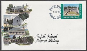 NORFOLK IS 1995 45c Medical History envelope used...........................A738