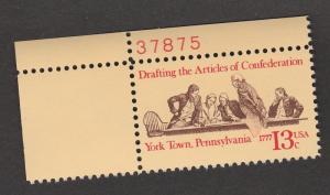 US 1726 Articles of Confederation 13c plate single UL 37875 MNH 1977