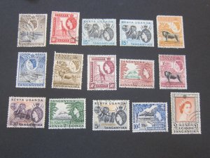 Kenya Uganda Tanganyika 1954 Sc 103-117 set FU