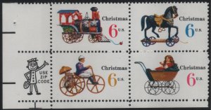 1418b 6c Christmas Toys Block of 4