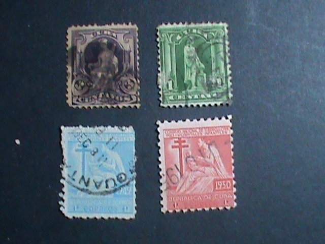 ​CUBA-1899 4 OVER 100 YEARS OLD CUBA FAMOUS USED STAMPS-SET-VERY FINE