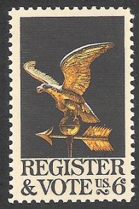 US Cat # 1344, Register & Vote, MNH*-