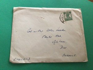 India king George V1 postal cover A14812