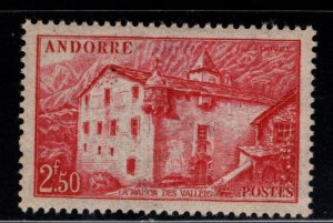 (French) Andorra Scott 90 MH* 2.50 Franc stamp