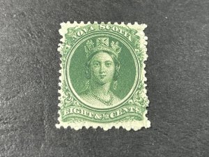 NOVA SCOTIA # 11--MINT/NO GUM---SINGLE---GREEN---1860-63