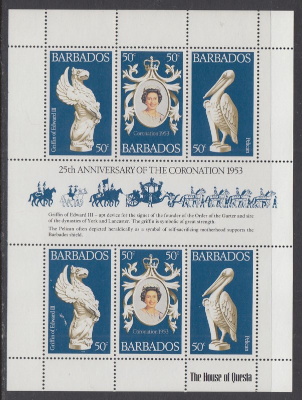 Barbados 474 Souvenir Sheet MNH VF