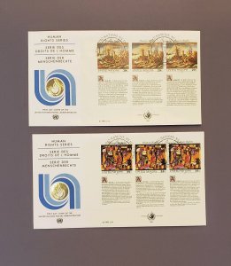 UN627-UN628, New York, First Day Covers, CV $10.00